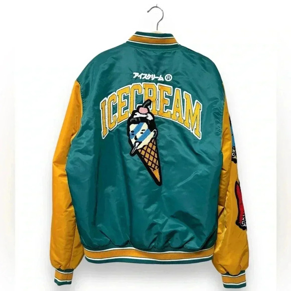 NWT ICECREAM Billionare Boys Club Rashomon Varsity Bomber Embroidered Jacket - Picture 3 of 11